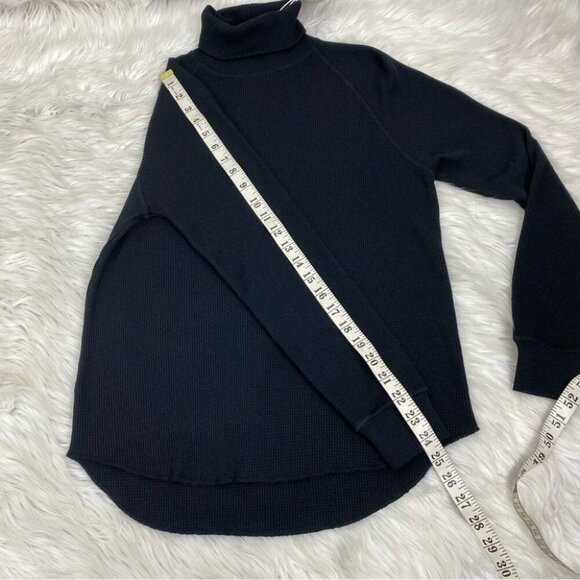Everlane Women’s NWT Black The Organic Cotton Waffle Turtleneck Top XS/C36 - Picture 11 of 11